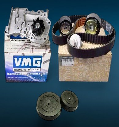 Kit Distribucion Duster 1.6 16v Orig + Bomba Vmg Tapones K4m
